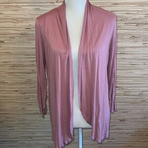 Apt. 9 pink mauve large open front sweater